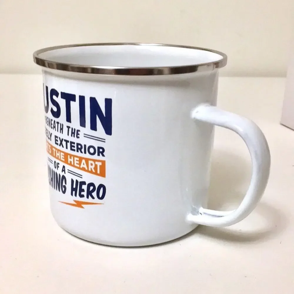 Austin coffee Mug enamel retro look camping new